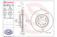 Brzdový kotouč BREMBO 09.8315.10