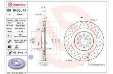 Brzdový kotúč BREMBO 09.8403.1X