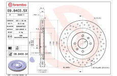 Brzdový kotúč BREMBO 09.8403.5X