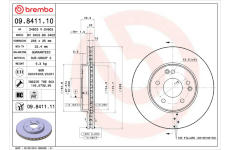 Brzdový kotouč BREMBO 09.8411.11