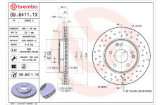 Brzdový kotouč BREMBO 09.8411.1X