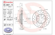 Brzdový kotúč BREMBO 09.8601.1X