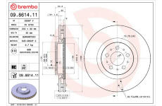 Brzdový kotúč BREMBO 09.8614.11