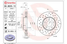 Brzdový kotouč BREMBO 09.8633.1X