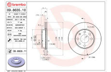 Brzdový kotouč BREMBO 09.8635.11