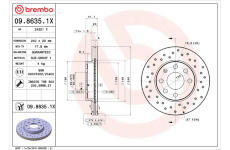 Brzdový kotouč BREMBO 09.8635.1X