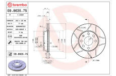 Brzdový kotouč BREMBO 09.8635.75