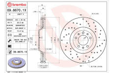 Brzdový kotouč BREMBO 09.8670.1X