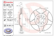 Brzdový kotouč BREMBO 09.8670.75