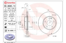 Brzdový kotouč BREMBO 09.8680.11