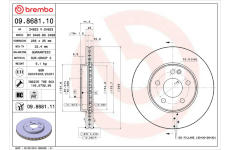 Brzdový kotouč BREMBO 09.8681.11