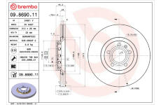 Brzdový kotouč BREMBO 09.8690.11