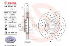 Brzdový kotouč BREMBO 09.8690.1X