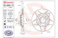 Brzdový kotouč BREMBO 09.8690.75