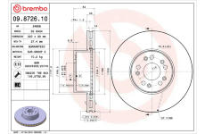 Brzdový kotúč BREMBO 09.8726.10