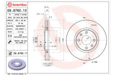 Brzdový kotouč BREMBO 09.8760.11