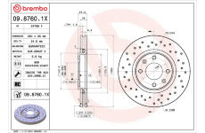 Brzdový kotouč BREMBO 09.8760.1X