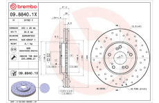 Brzdový kotouč BREMBO 09.8840.1X