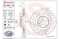 Brzdový kotouč BREMBO 09.8841.3X