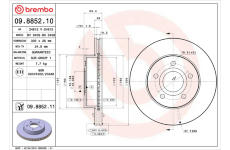 Brzdový kotouč BREMBO 09.8852.11