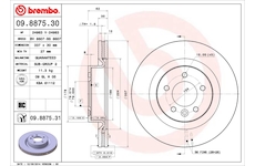 Brzdový kotouč BREMBO 09.8875.31