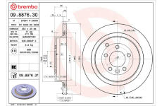 Brzdový kotúč BREMBO 09.8876.31