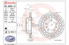 Brzdový kotouč BREMBO 09.8890.21