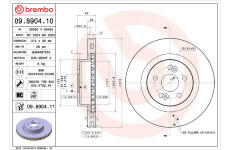 Brzdový kotouč BREMBO 09.8904.11