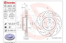 Brzdový kotouč BREMBO 09.8904.20