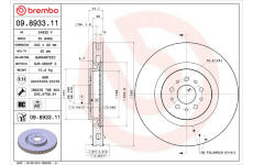 Brzdový kotúč BREMBO 09.8933.11