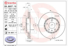 Brzdový kotouč BREMBO 09.8937.11