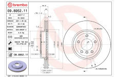 Brzdový kotouč BREMBO 09.8952.11