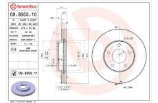 Brzdový kotouč BREMBO 09.8953.10