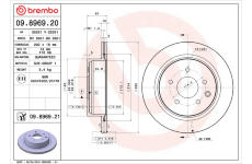 Brzdový kotouč BREMBO 09.8969.21