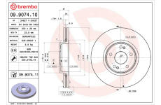 Brzdový kotouč BREMBO 09.9074.11