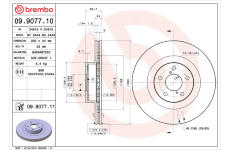 Brzdový kotouč BREMBO 09.9077.11