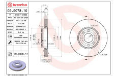 Brzdový kotouč BREMBO 09.9078.10