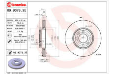 Brzdový kotouč BREMBO 09.9078.2E