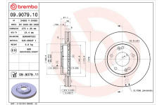 Brzdový kotúč BREMBO 09.9079.11