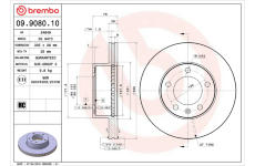 Brzdový kotouč BREMBO 09.9080.10