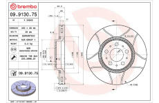 Brzdový kotouč BREMBO 09.9130.75