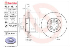 Brzdový kotouč BREMBO 09.9145.11