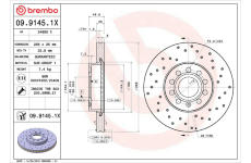 Brzdový kotouč BREMBO 09.9145.1X