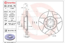 Brzdový kotouč BREMBO 09.9145.75