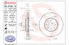 Brzdový kotouč BREMBO 09.9159.10