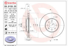 Brzdový kotouč BREMBO 09.9159.21