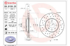 Brzdový kotouč BREMBO 09.9159.2X