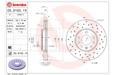 Brzdový kotouč BREMBO 09.9165.1X