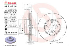 Brzdový kotúč BREMBO 09.9166.11