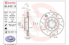 Brzdový kotouč BREMBO 09.9167.1S